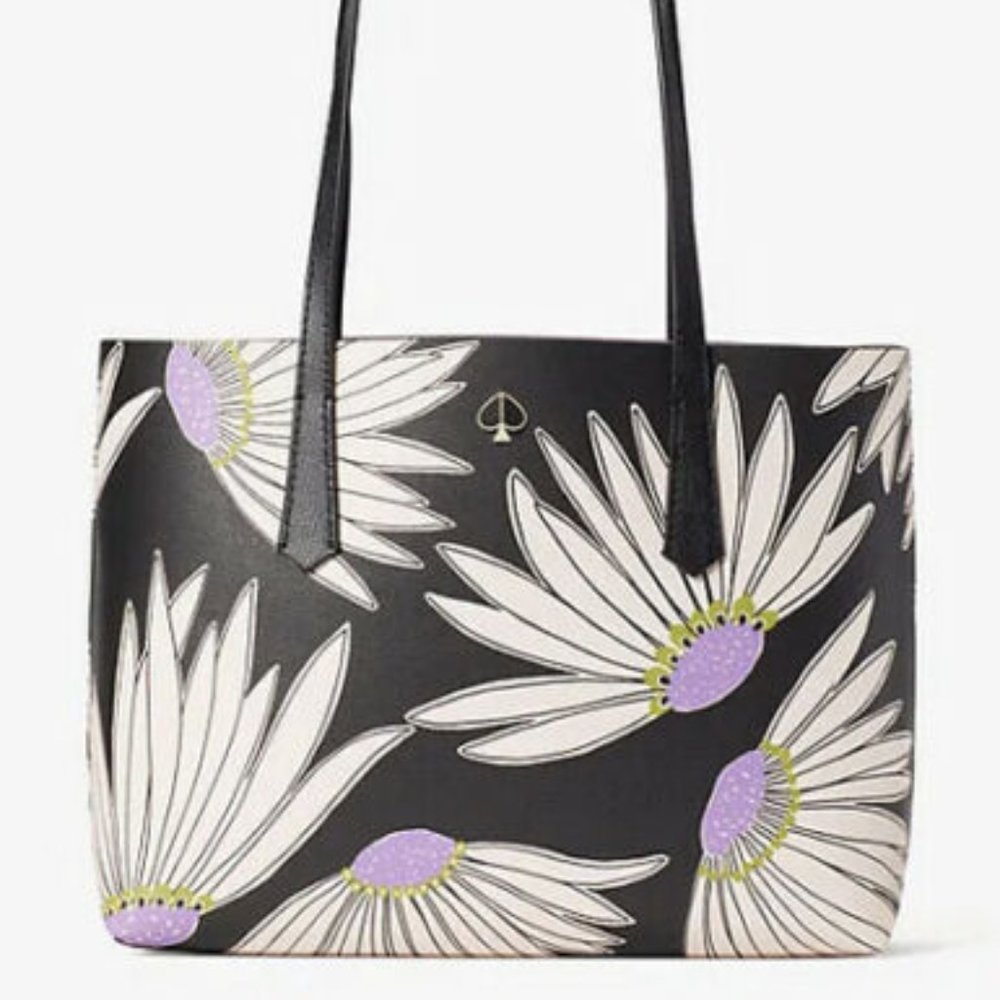 Kate Spade New York Molly Falling Flower Small Tote Bag with Wristlet Pouch